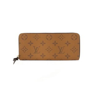 Louis Vuitton Monogram Reverse Portefeuille Wallet Clemence Zip Long